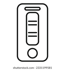 Vector de contorno de icono de resultado de prueba negativo. Muestra médica. Virus rápido