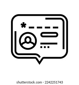 negative testimonial customer line icon vector. negative testimonial customer sign. isolated contour symbol black illustration