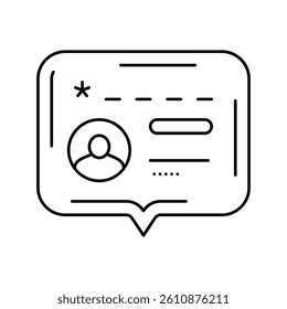 negative testimonial customer line icon vector. negative testimonial customer sign. isolated contour symbol black illustration