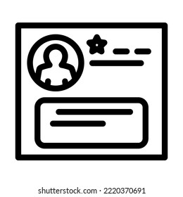 negative testimonial line icon vector. negative testimonial sign. isolated contour symbol black illustration