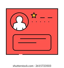 negative testimonial line icon vector. negative testimonial sign. isolated symbol illustration