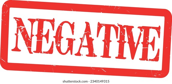 Negative Text Distressed Stamp Vector Illustration 