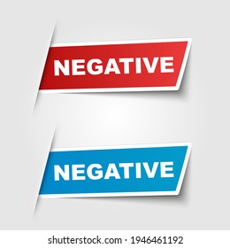 conjunto de banner vector negativo. signo negativo
