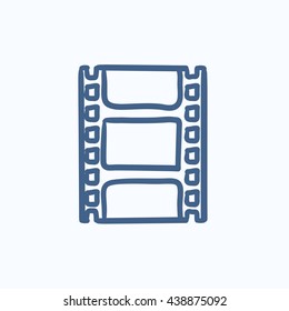Icono de esbozo de vector negativo aislado en el fondo. Icono de mano dibujado en negativo. Icono de esbozo negativo para infografía, sitio web o aplicación.
