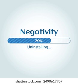 Negativity Uninstalling vector illustration graphic eps