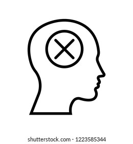 Negativity vector icon