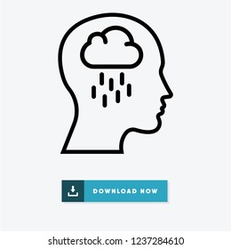 Negativity vector icon
