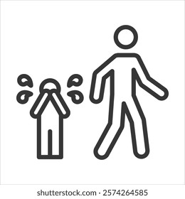 Negiect Icon Vector Illustration Outline