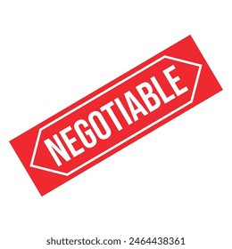 Negotiable Rubber stamp Design vector 
