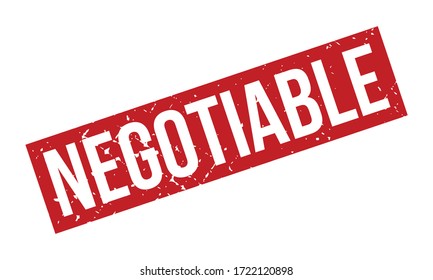 Negotiable Rubber Stamp. Red Negotiable Rubber Grunge Stamp Seal Vector Illustration - Vector