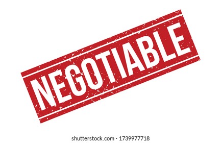 Negotiable Rubber Stamp. Red Negotiable Rubber Grunge Stamp Seal Vector Illustration - Vector