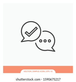 Negotiation approve Icon Vector Illustration