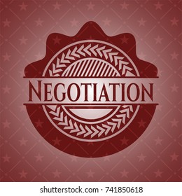 Negotiation badge with red background