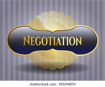 Insignia o emblema de oro de negociación