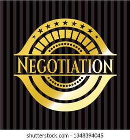 Negotiation gold shiny emblem