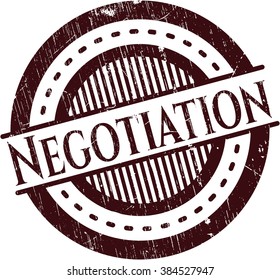 Negotiation grunge seal