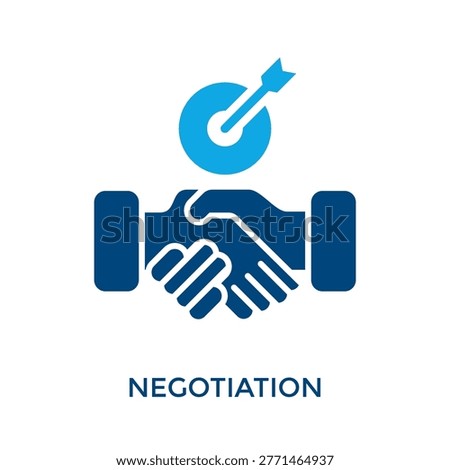 Negotiation Icon Dual Tone Style. Vector Illustration For Graphic Design