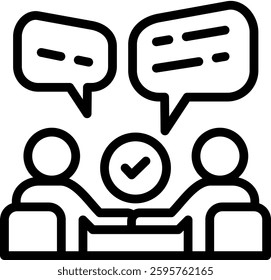Negotiation Icon Element For Design