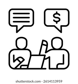 Negotiation Icon Element for Design