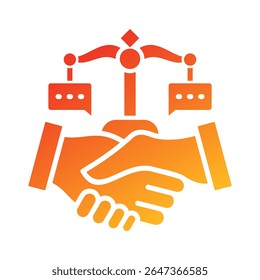 Negotiation Icon Element for Design