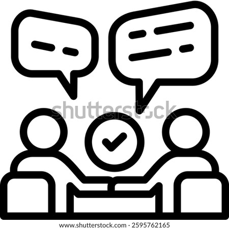 Negotiation Icon Element For Design