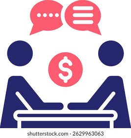 Negotiation Icon Fill Vector Illustration