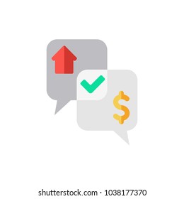 Negotiation icon flat symbol. Isolated vector illustration of  icon sign concept for your web site mobile app logo UI design.