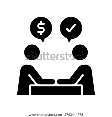 Negotiation Icon Glyph Vector Illustration