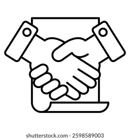Negotiation icon in Line style.