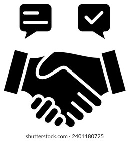 Negotiation Icon line vector illustration