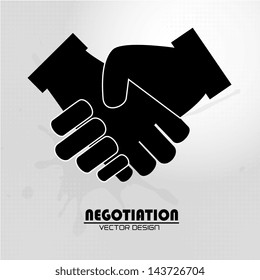 negotiation icon over gray background vector illustration
