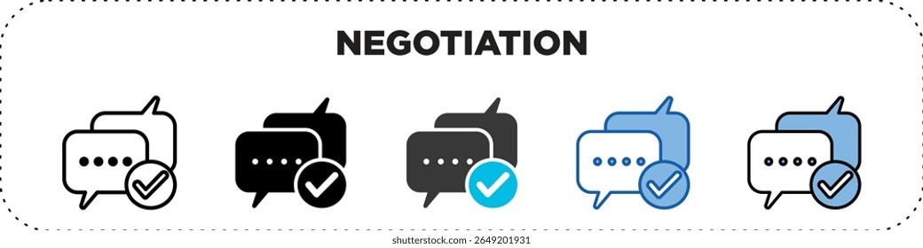Negotiation Icon Pack Line Glyph