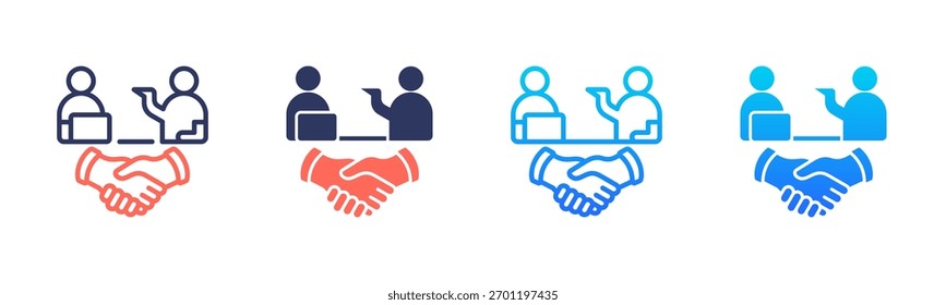 Negotiation Icon Pack In Multiple Styles