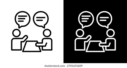 Conjunto de iconos de negociación. Diseño De Línea Limpia Con Versiones Claras Y Oscuras Para Un Uso Versátil.