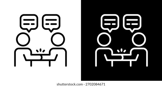 Conjunto de iconos de negociación. Diseño De Línea Limpia Con Versiones Claras Y Oscuras Para Un Uso Versátil.