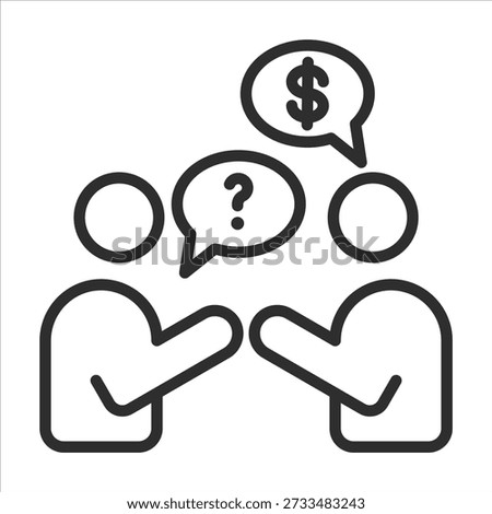 Negotiation Icon. Simple Vector Outline Illustration