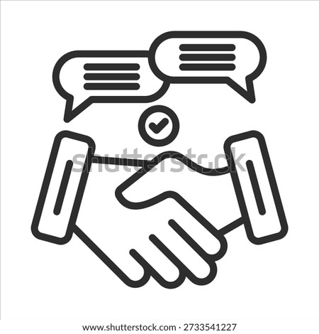 Negotiation Icon. Simple Vector Outline Illustration