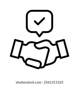 Negotiation icon  vector illustration. Simple line style