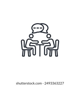 Negotiation icon. vector.Editable stroke.linear style sign for use web design,logo.Symbol illustration.