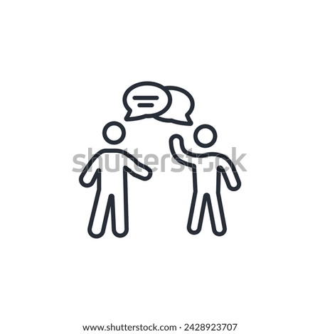 Negotiation icon. vector.Editable stroke.linear style sign for use web design,logo.Symbol illustration.
