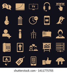 Negotiation icons set. Simple set of 25 negotiation vector icons for web for any design