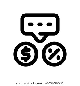 negotiation line icon. Clean and minimalist vector icon for websites, mobile apps, presentations, and logos. Fully scalable and customizable for any project.