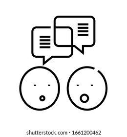 Negotiation line icon, concept sign, outline vector illustration, linear symbol.