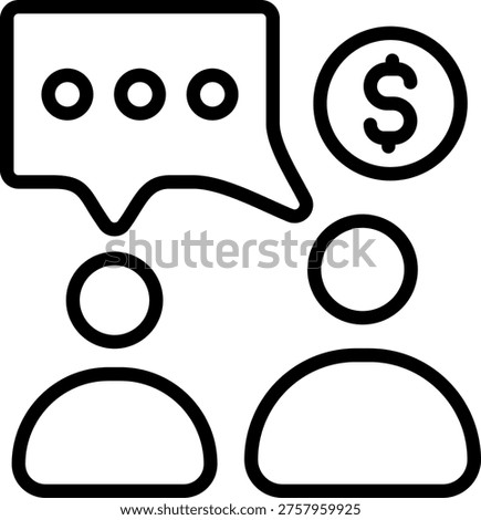 Negotiation Modern Outline Icon Design