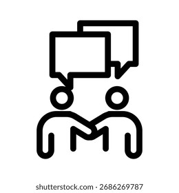 Diseño de Vector de icono de esquema de negociación bueno para el Web o el App móvil