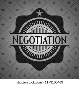 Negotiation realistic dark emblem