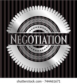 Negotiation silver badge or emblem