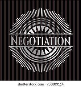 Negotiation silver emblem or badge