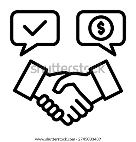 Negotiation Skill Icon Line Design Vector Illustration