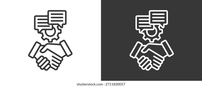Icono De Las Habilidades De Negociación Conjunto De Colección De Vector Aislado En Blanco Y Negro